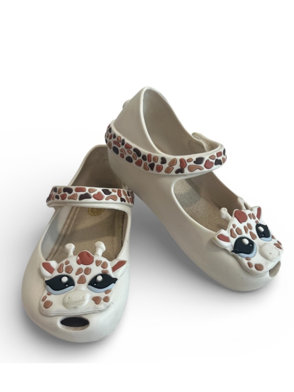 Mini Melissa Giraffe Mary Jane Sandals Toddler 7 White